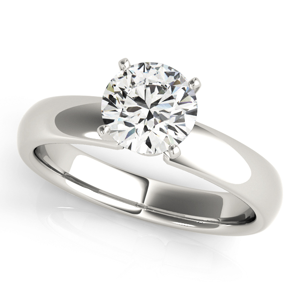 0.2 Ct Natural Round Cut Daisy  Solitaire Diamond Rings in Silver 925
